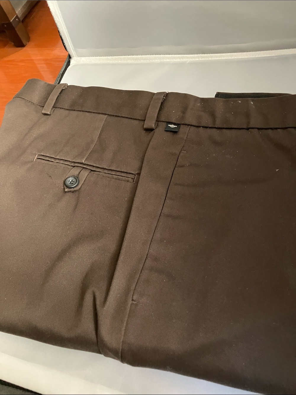 Dockers Men's Dark Brown Dress Pants - Tailored Back Pocket